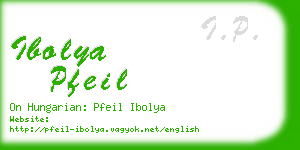 ibolya pfeil business card